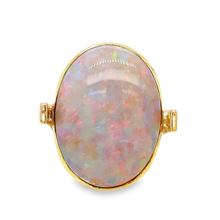 Oversized Oval Opal Ring