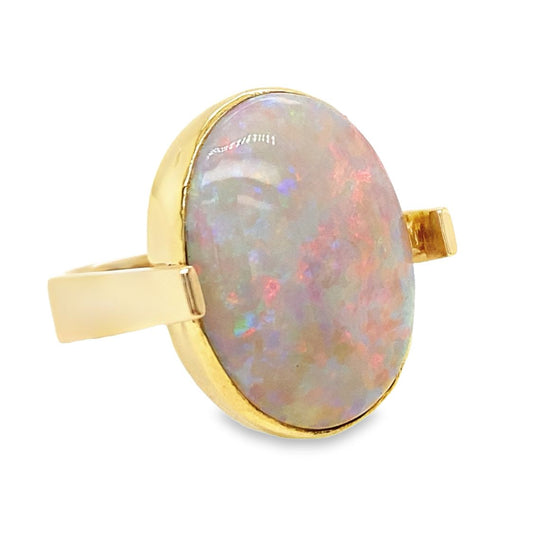 Oversized Oval Opal Ring