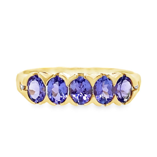 Tanzanite Ring with Diamond Accents