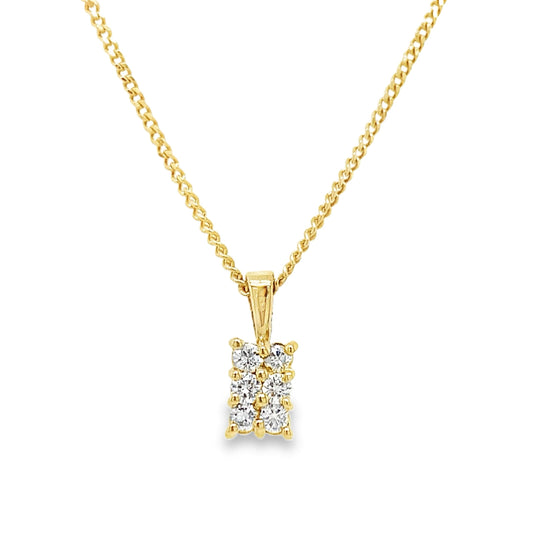 Rectangular Diamond Necklace