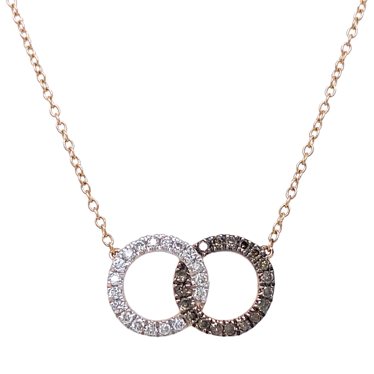 Double Circle Diamond Necklace