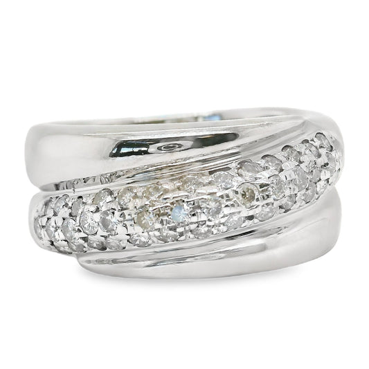 Wide Diamond Pave Ring