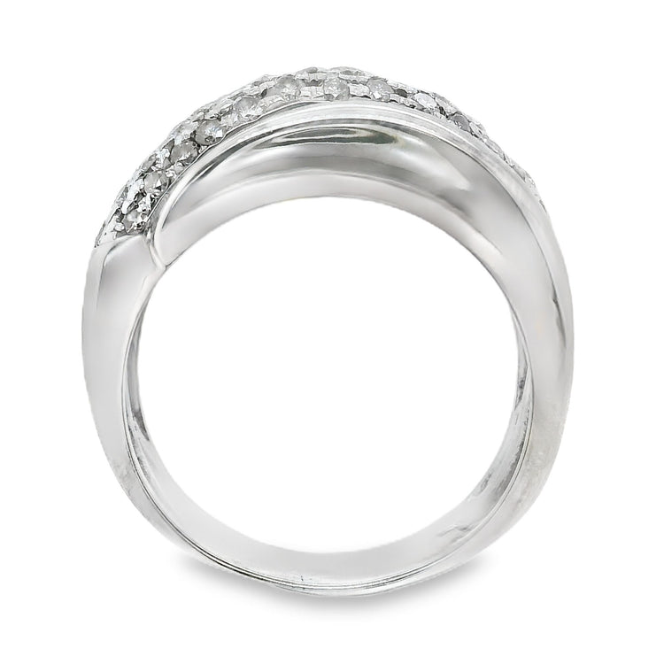 Wide Diamond Pave Ring