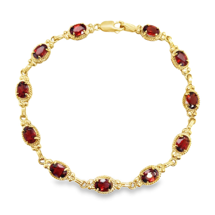 Garnet Tennis Bracelet