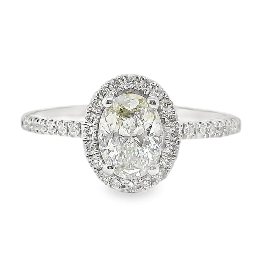 Oval Halo Diamond Ring