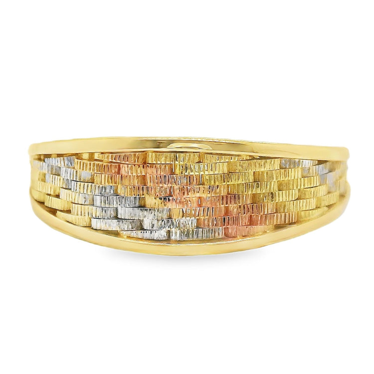 Tri Gold Mesh Band