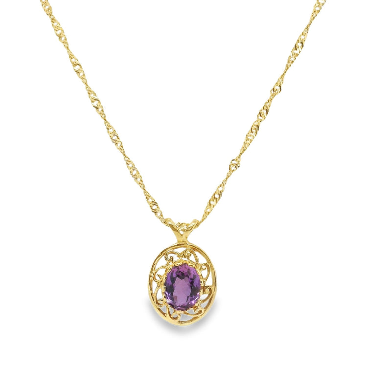 Filigree Amethyst Necklace