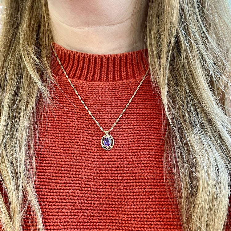 Filigree Amethyst Necklace