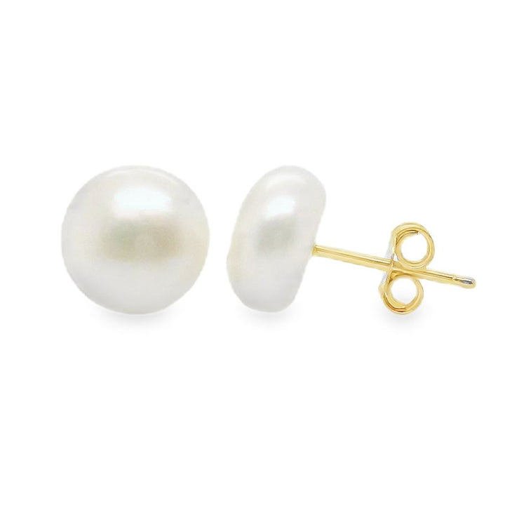 Freshwater Button Pearl Studs