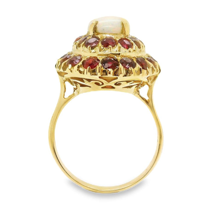 Opal & Ruby Cocktail Ring