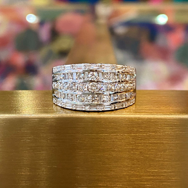 1.00TCW Wide Diamond Band