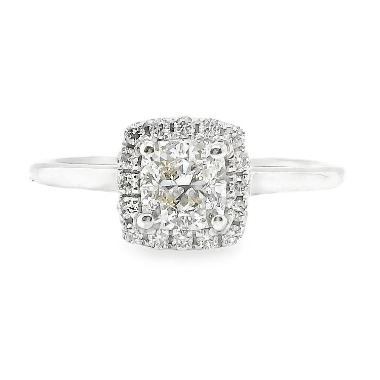 Cushion Cut Diamond Halo Ring