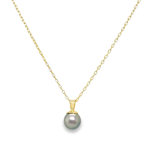 Dainty Grey Pearl Necklace