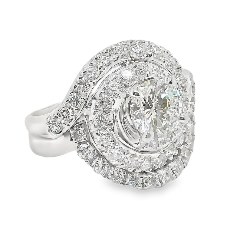 1.73TCW Diamond Swirl Ring