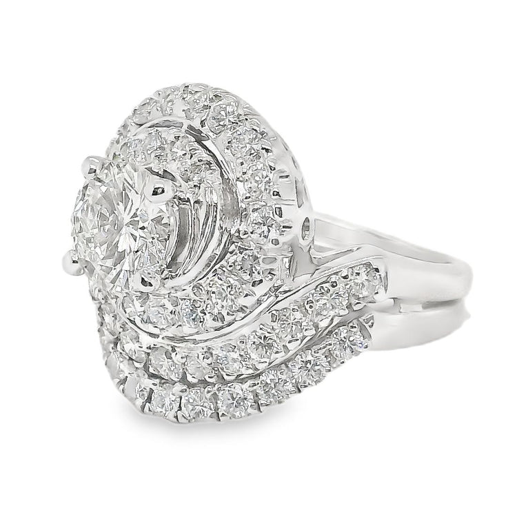 1.73TCW Diamond Swirl Ring