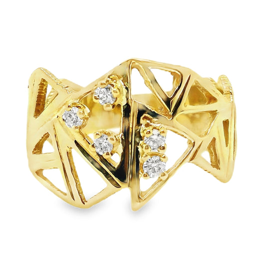 Geometric Diamond Ring