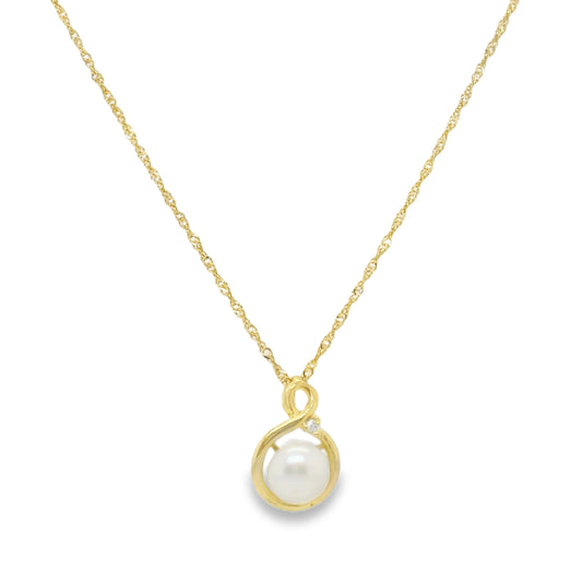 Pearl & Diamond Necklace