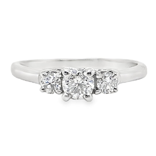 .50TCW Dainty Diamond Three Stone Ring