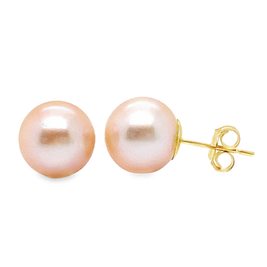 9mm Light Pink Pearl Studs