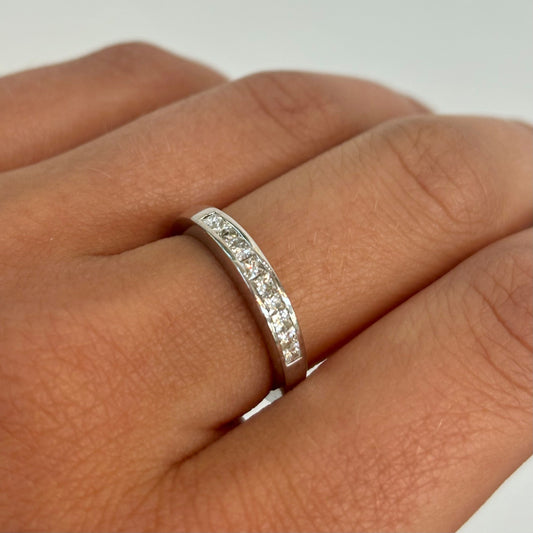 .50TCW Channel Set Princess Cut Band