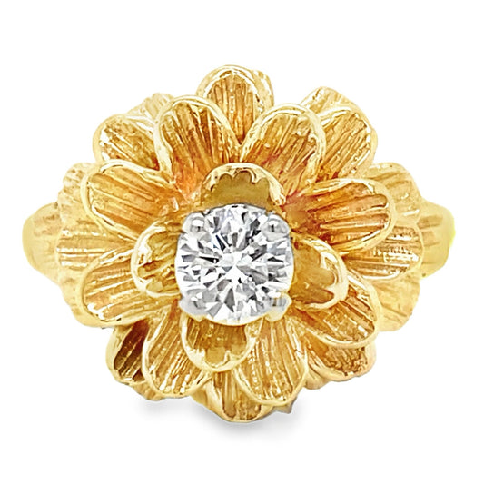 Layered Flower Diamond Ring