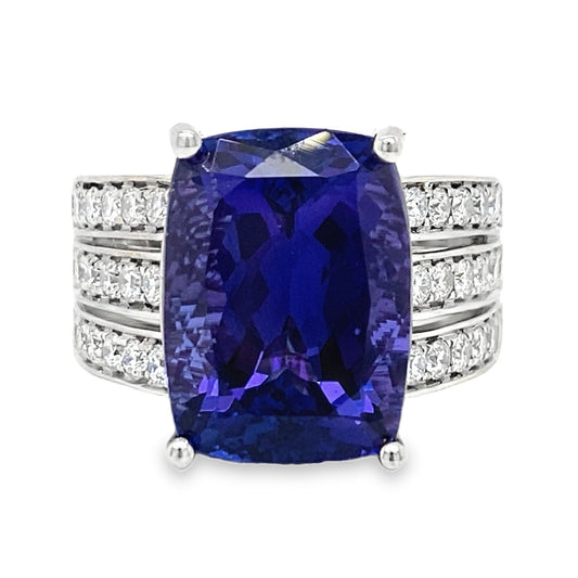 Tanzanite & Diamond Statement Ring