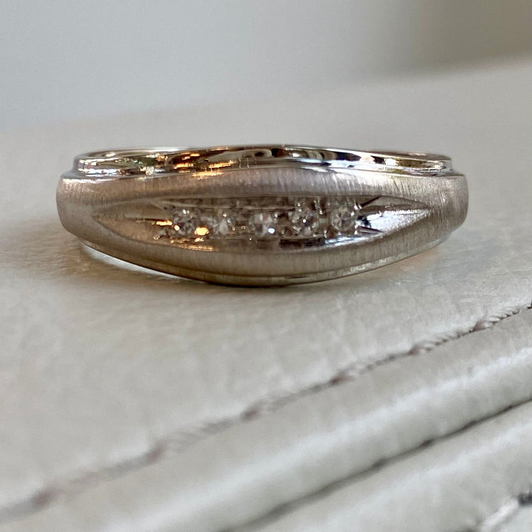 Textured Diamond Band