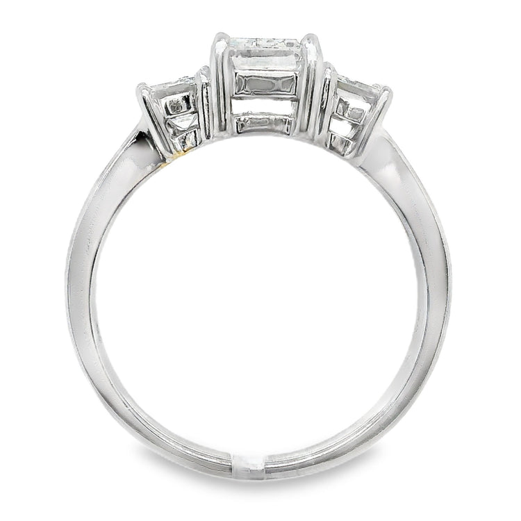 2.22TCW Emerald Cut Three Stone Diamond Ring