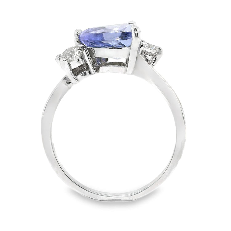 Trillion Tanzanite & Diamond Ring