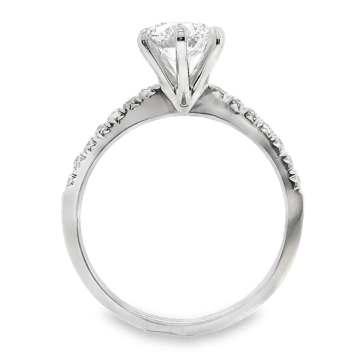 1.21TCW Fancy Round Brilliant Cut Diamond Ring