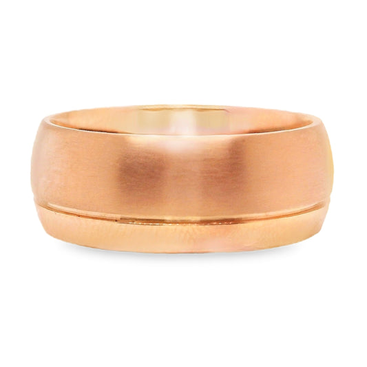 Rose Gold Brushed & Polished Band