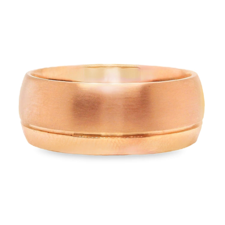 Rose Gold Brushed & Polished Band