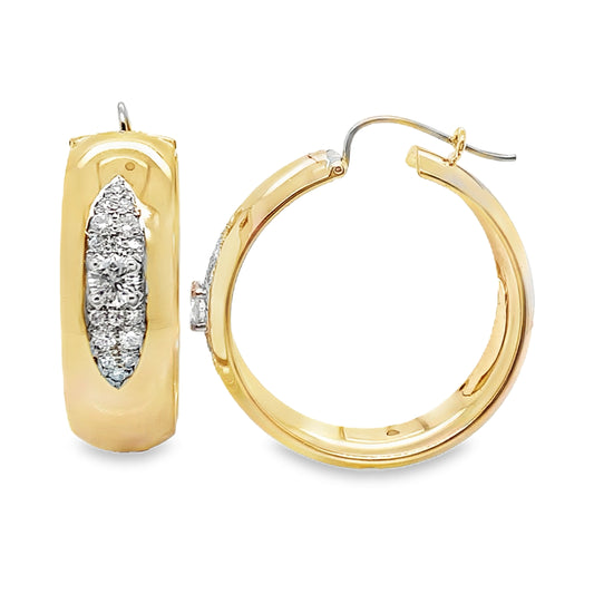 1.30TCW Bold Diamond Hoops