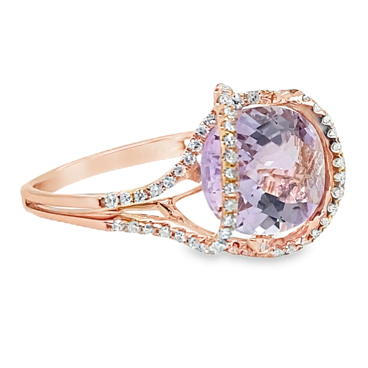 Delicate Amethyst & Diamond Ring by EFFY