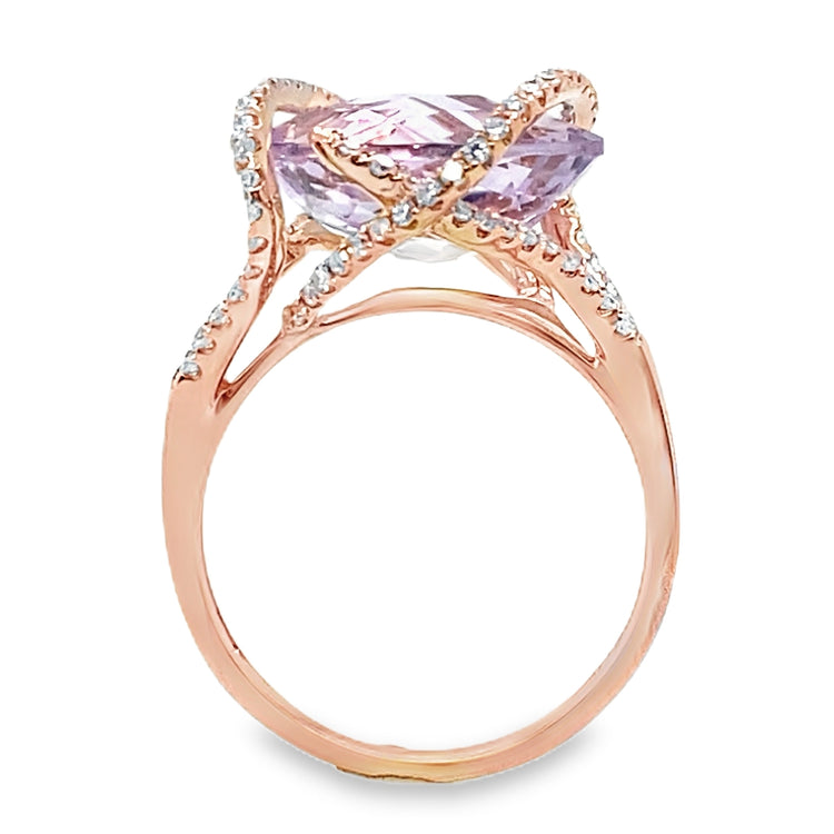 Delicate Amethyst & Diamond Ring by EFFY